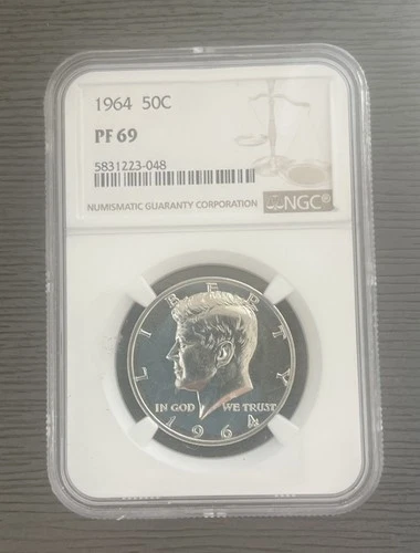 1964 Kennedy Half Dollar 50c NGC Brown Label PF 69 Coin