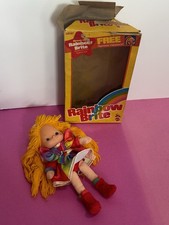 RAINBOW BRITE Dress Up Free Hairpiece US Doll 1983 Mattel Box Boots BRIGHT