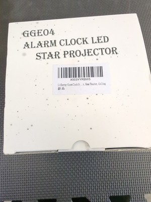 LED Alarm Clock Star Projector Galaxy Light With Remote New/Open Box  