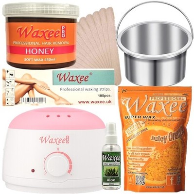 Dual Wax Formula Soft & Stripless Waxing Kit Heizung Topf Film Hart Heiß Brasilien  
