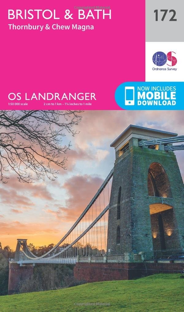 Ordnance Survey Landranger 172 Bristol, Bath & Thornbury Map With Digital Version Pink - Image 4