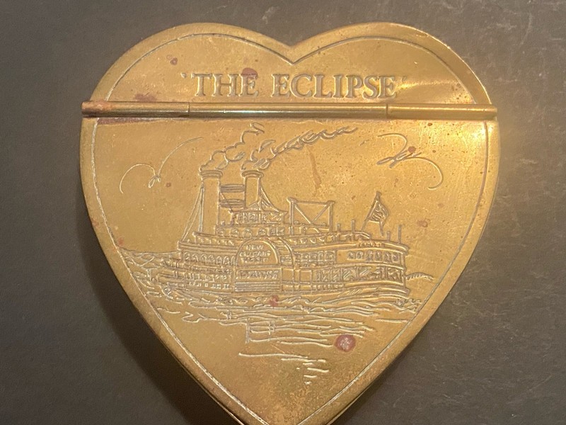 Brass Snuff Box Packet Eclipse New Orleans Steamboat 