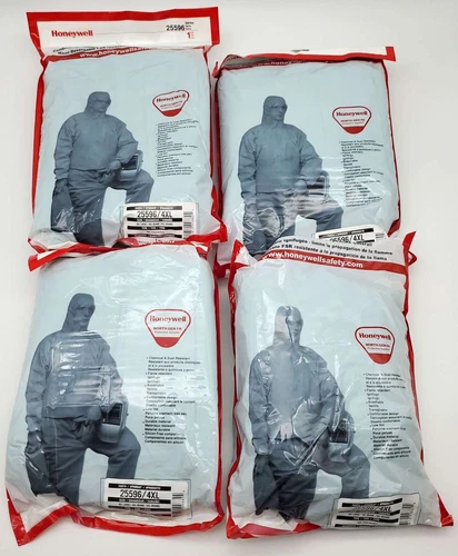 Honeywell Fire Resistant Coveralls 4XL Disposable Non-Woven Material 25596 PK 4 - product listing photo