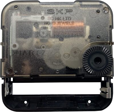 Seiko SKP Quartz Clock Movement – 12mm Shaft, Black, Ticking Mechanism, Made In Thailand