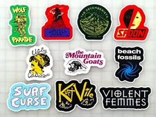 Indie Rock Vinyl Sticker Lot (10 Pack) SET 6 band emo alternative punk decal
