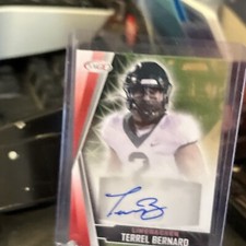 2022 Sage Terrel Bernard Rookie Red Parallel  Auto. Baylor And Buffalo Bills
