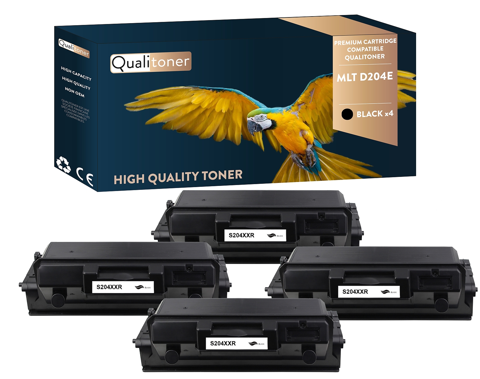Toner MLT-D204E Noir Pack de 4 Cartouches Compatibles Samsung