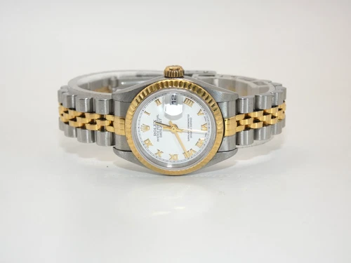 Rolex Datejust 26mm 79173 White Roman 2-Tone Yellow Gold/Steel Jubilee Watch