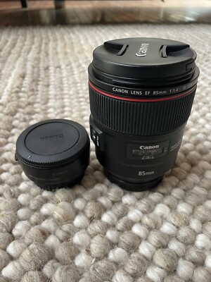 Canon EF 85mm f/1.4L IS USM Lens & EF Mount Adapter