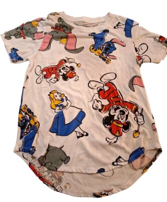 Disney 100 Year Characters Mickey, Dumbo, Cinderella, Stitch Tshirt Kids M 
