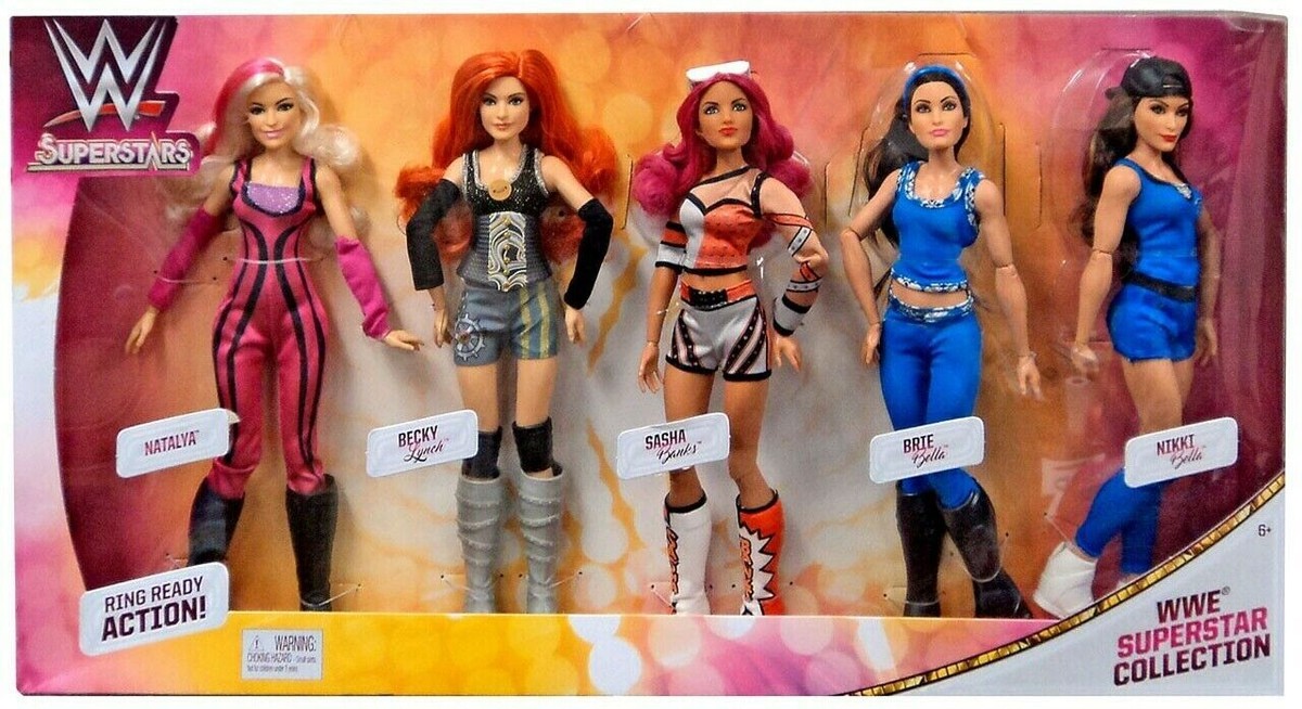 WWE Superstar Dolls Pack Womens Wrestling Sasha Becky Bella