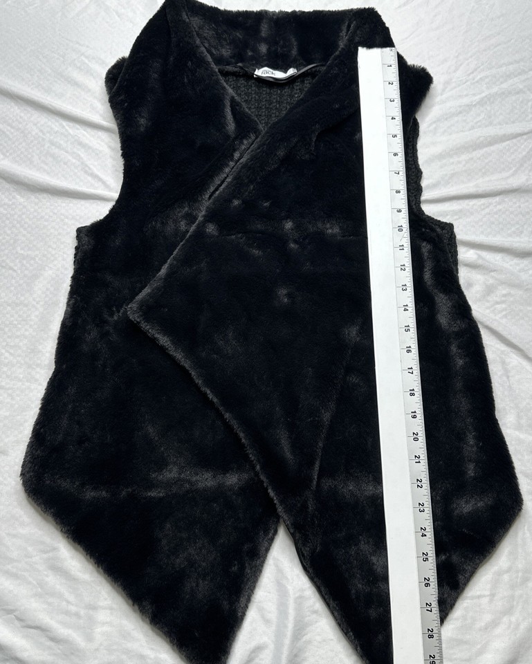 Nordstrom Rack Black Faux Fur Open Front Vest Shawl Women’s One Size eBay