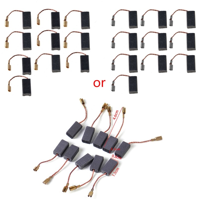 10 Pieces Carbon Brushes Replacement for BOSCH GWS 8-125 D11 Motor Accessories