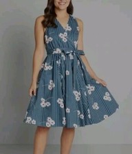 Modcloth Instant Energy Faux Wrap Midi Dress Size 4 NWT Missing Belt