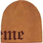 Bonnet marron ancien imprimé anglais Supreme   PRÊT À EXPÉDIER