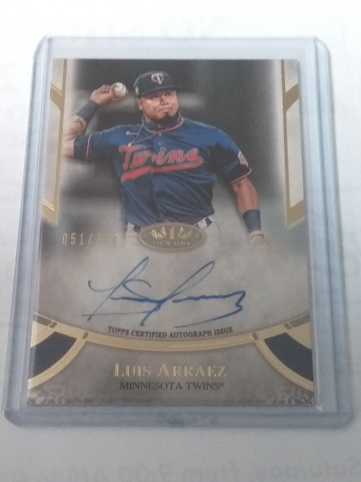 2021 Topps Tier One Luis Arraez Prime Performers Signed Auto #51/300 Twins