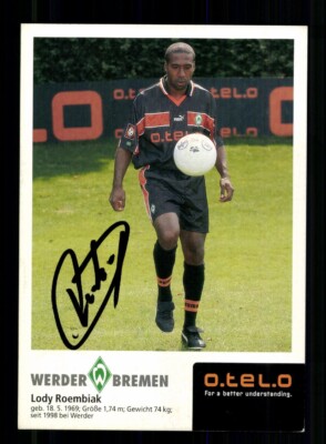 Lody Roembiak Autogrammkarte Werder Bremen 1998-99 Original Signiert