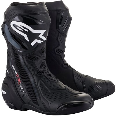 Motorrad Stiefel 42 - Alpinestars Supertech R Vented - schwarz