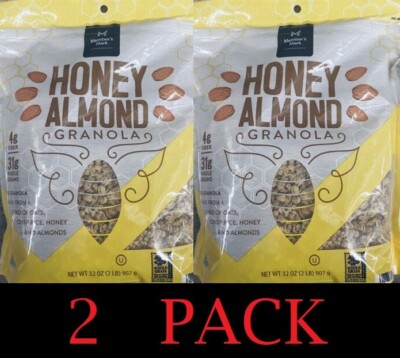 2x Member's Mark Non-GMO Honey Almond Granola 32 oz Bag - WHOLE GRAINS - 2 PACK