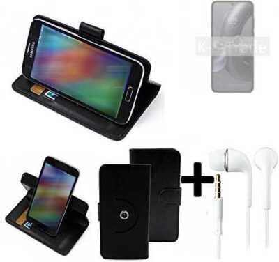 360° Schutz Hülle für Motorola Edge 30 Neo + headset Wallet CaseUniversal sch