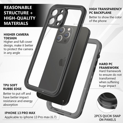 Funda de móvil impermeable para Apple iPhone 11 12 13 14 16 Pro Max Xs Max XR 15Plus - Imagen 4 de 9