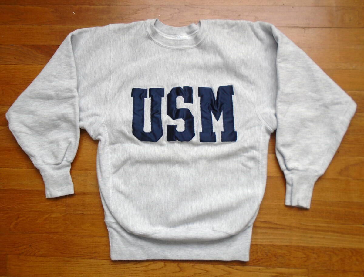 Vintage 90s Champion Reverse Weave Eyeless USM Grey Sweatshirt