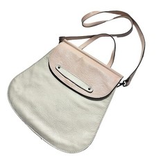 Vittoria Napoli Crossbody Bag Pebble Leather Blush Taupe Satchel Adjustable Gift