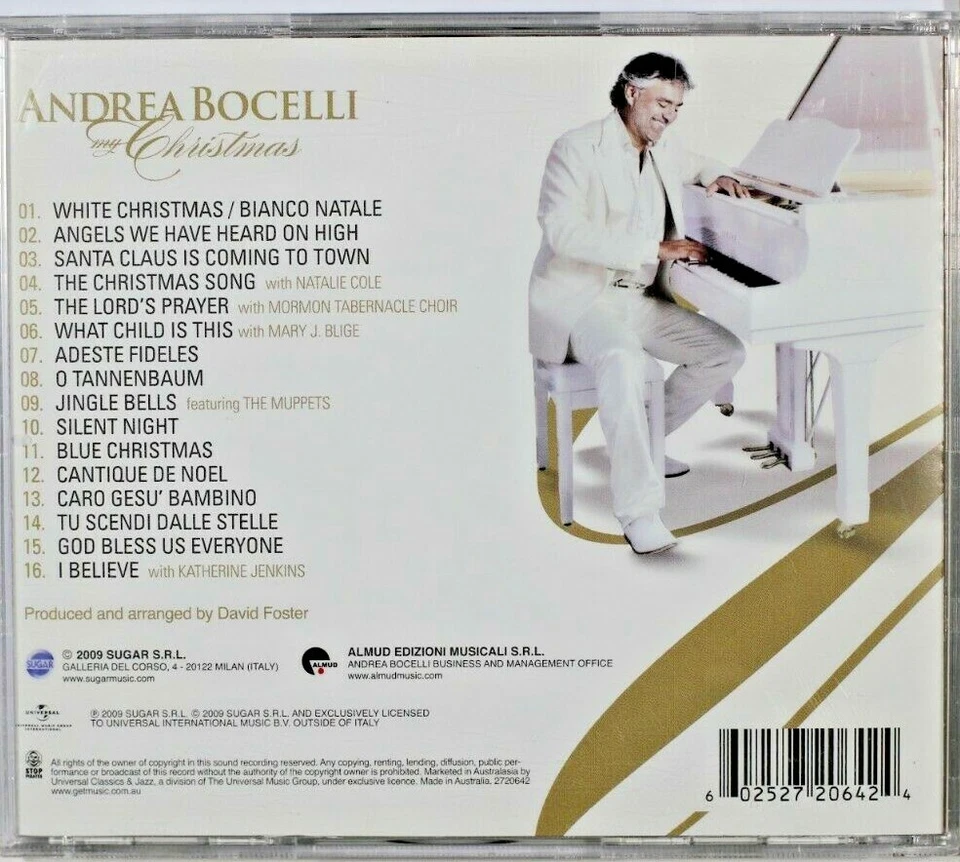 Andrea Bocelli - Cine, Sogno, Cieli Di Toscana, Si, My Christmas Lote de 5 CDs Foto 3 de 4