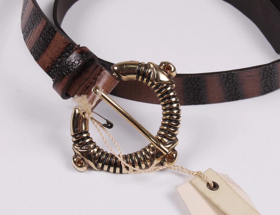 Cinturón Vintage Clase Roberto Cavalli Cuero Y2K Marrón Talla S (83 cm) Foto 2 de 4