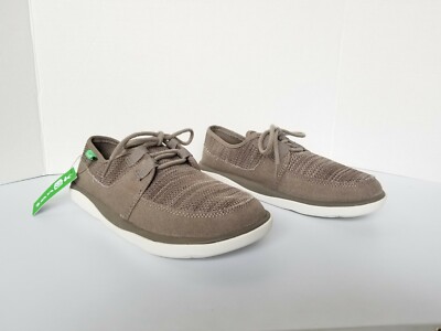 Sanuk What A Trupper Low Sidewalk Surfer Natural Mesh Canvas Comfy Mens 8 NWT