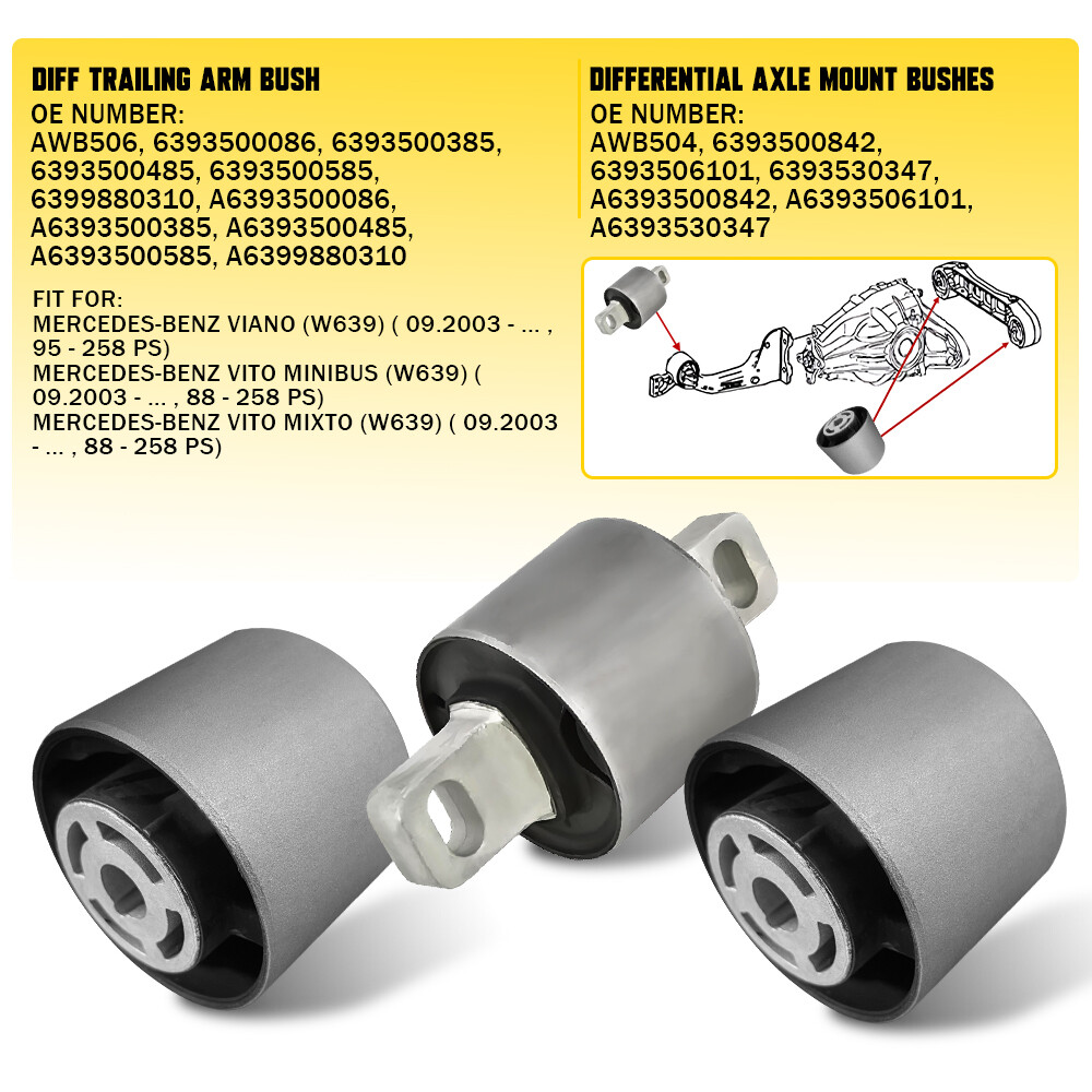 FOR MERCEDES VITO VIANO W639 2003-2010 REAR DIFF TRAILING AXLE