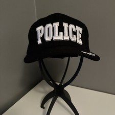 POLICE Law Enforcement Baseball Cap Adjustable Black Raised Embroidery Hat H095