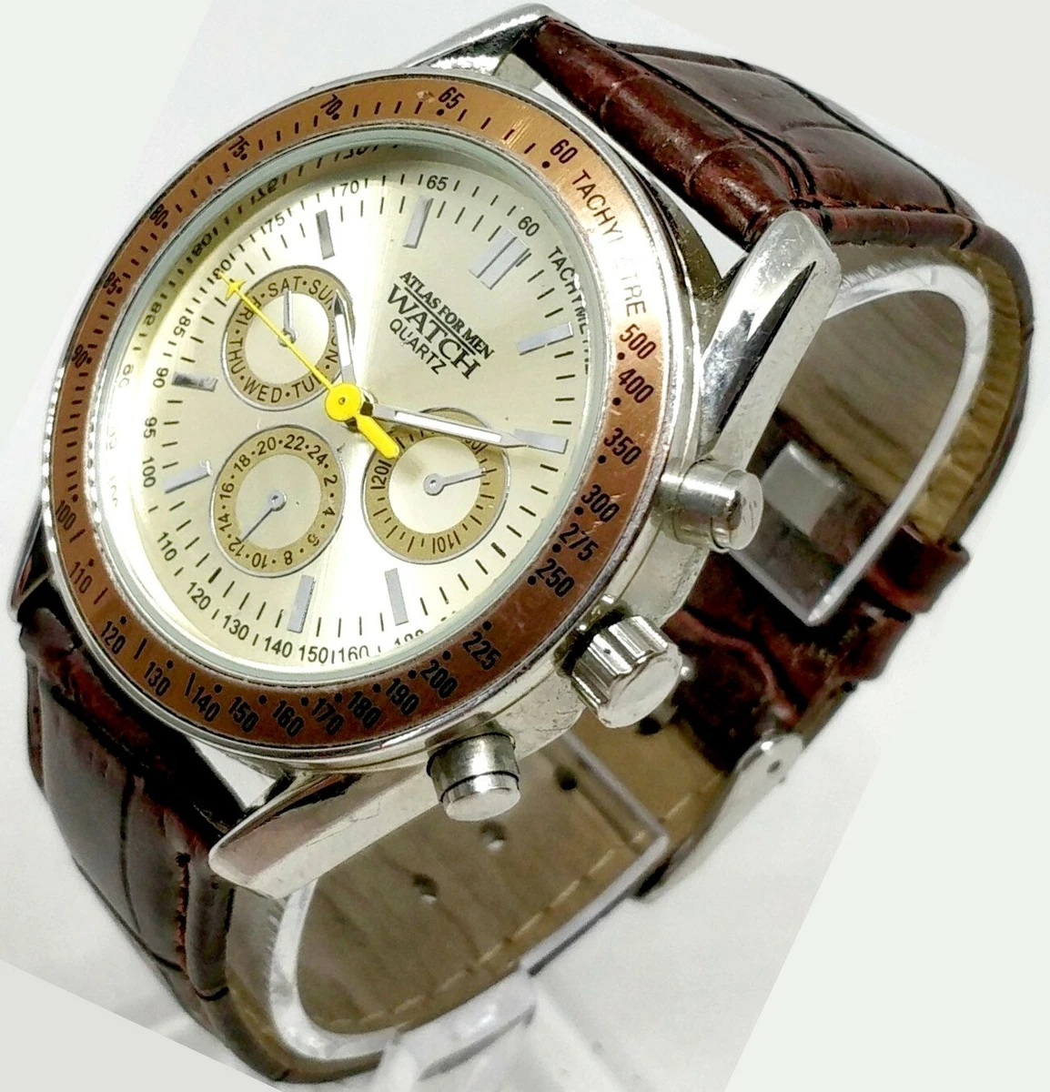 Atlas Montre Classique Quartz Circa 2000 Lebrocantheure Montre Vintage Watch