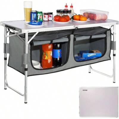 Camping Kitchen Table, Quick Set-up Folding Camping Table with