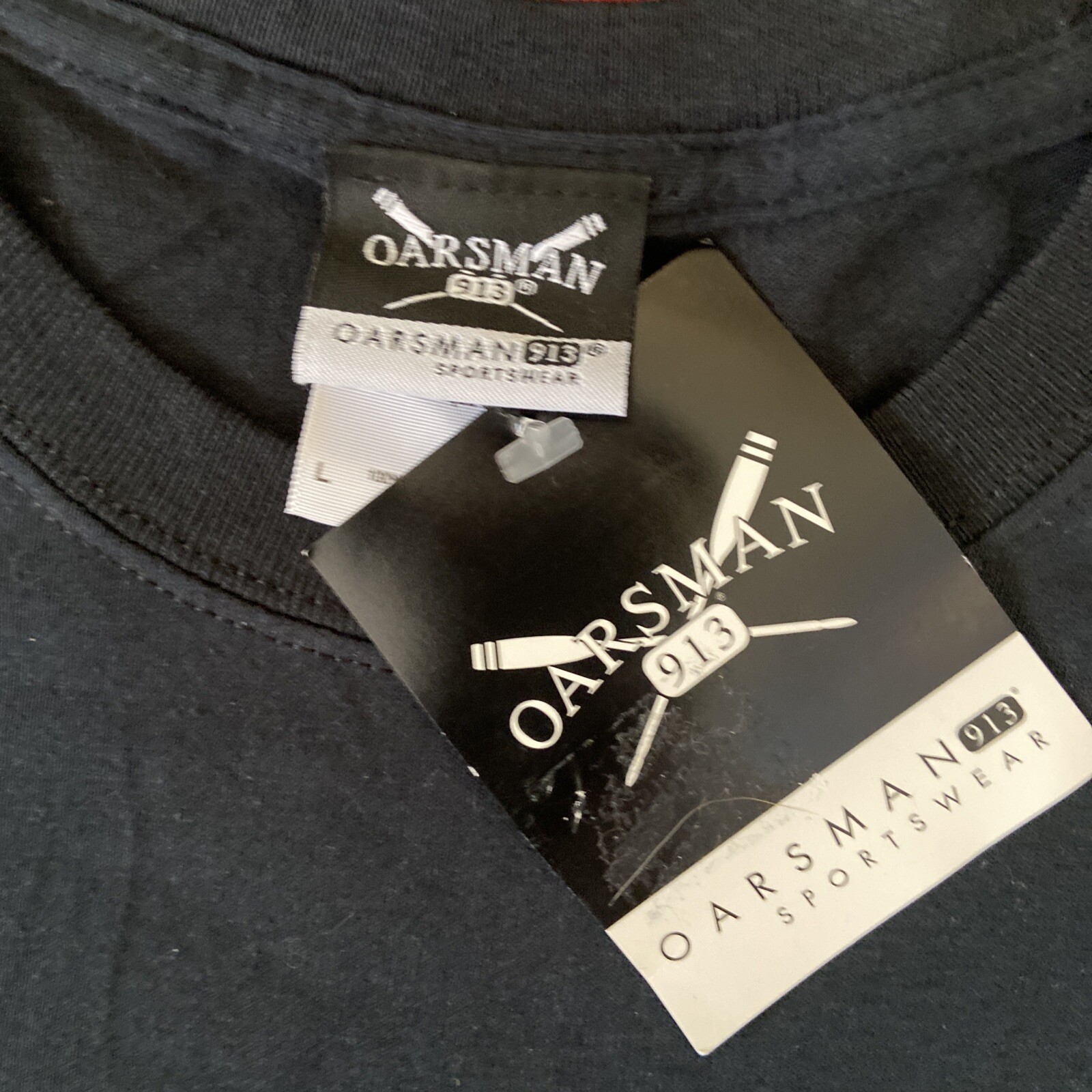 FILA T shirt nera Warbirds University taglia L Oarsman manica corta girocollo nuova con etichette