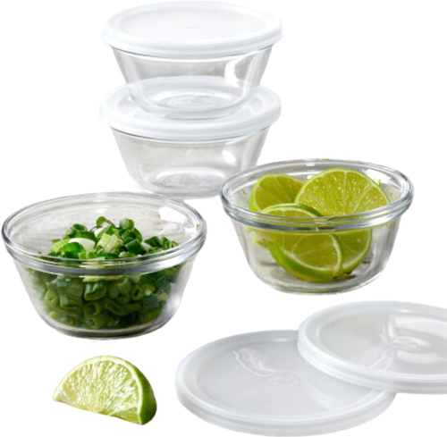 Anchor Hocking Glass Ramekins, 6 once tazze di crema pasticcera in vetro con coperchi, set di 4 - Foto 2 di 12