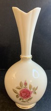 Vintage Lenox Bud Vase Rose Floral Gold Trim Made in USA