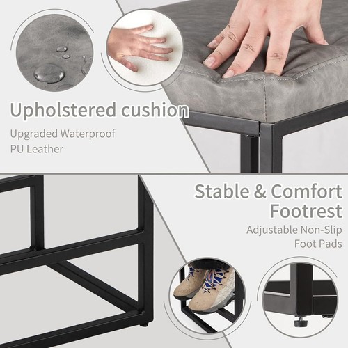 24''/30" Bar Stool 2sets Backless Counter Height PU Leather Bar Chairs mul-color - Picture 23 of 51