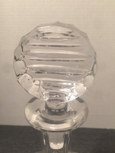 Nuevo y Hermoso Bloque Polonia 24% Decantador Perímetro de Cristal de Plomo con Tapón - Imagen 7 de 8
