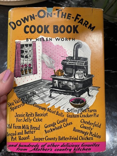 Farm COOK BOOK New York Upstate Down-On-The-Farm 1943 Helen Worth - Picture 1 of 9