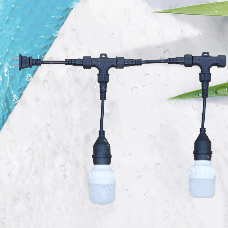3 Way IP68 Waterproof Electrical Cable Connector + Bulb Socket Outdoor Lighting - image 2 of 4