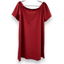 Nordstrom BP Mauve Red Short Sleeve Off the Shoulder Shift Mini Dress Size M NEW