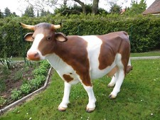 Kuh lebensgroß Kuh Deko Kuh Figur Gartenfigur Dekoration 230x168x78cm GFK b/w