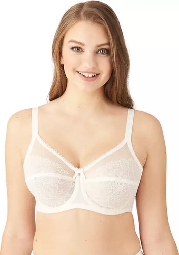 Wacoal 855186 Retro Chic volle Figur UW BH ~ ELFENBEIN ~ 32D ~ NEU MIT ETIKETT $ 68