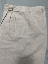 Liz Claiborne Lizsport High Rise Pleated Linen Pants Size 8