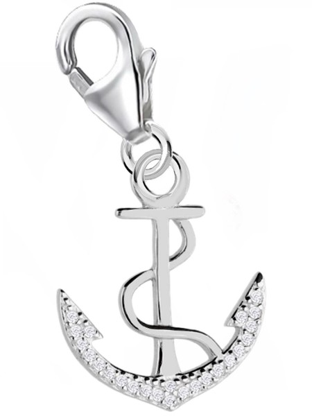 Zirkonia Anker Charm 925 Sterling-Silber Herren Damen AnhäNger FüR Armband-image