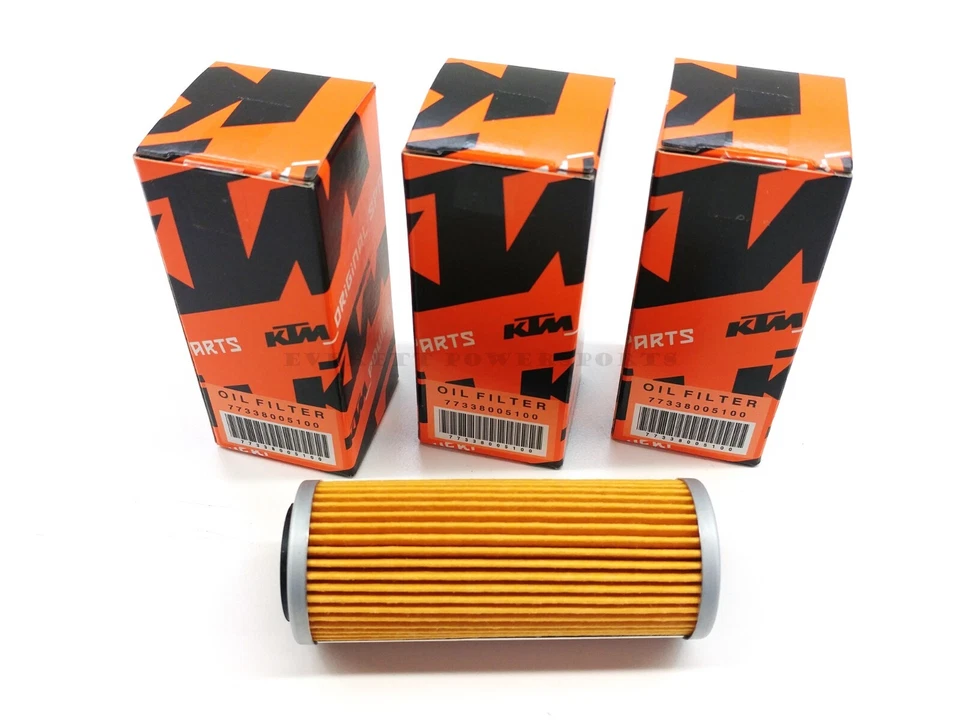 Oil Filter Kit 3x EXC SXF XCF XCW 250 350 450 500 505 530 ~07-23 (Notes) #E156 C - Image 2 of 4