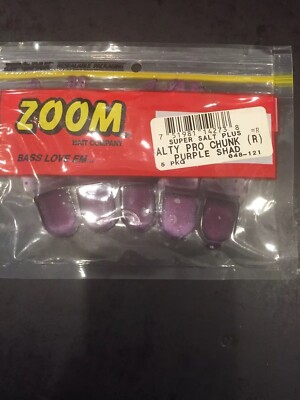 Zoom Salty Pro Chunk 3 1/2'' 5pkg Purple Shad