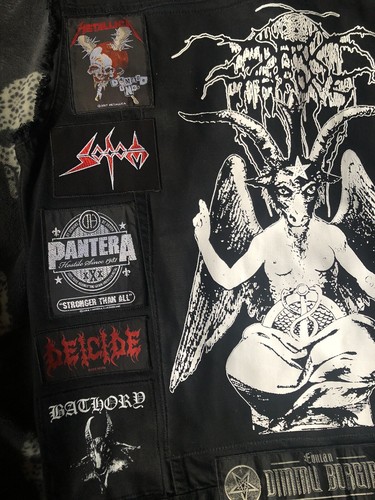 Custom Battle Jacket w/ Your Personal Heavy Metal Patch Collection/Selection XXL - Picture 10 of 12