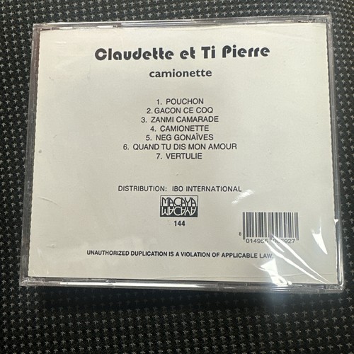 CLAUDETTE ET TI PIERRE /CAMIONETTE / Haitian Music CD - Picture 2 of 2